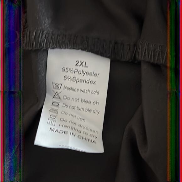 Black Swimskirt Hey Girl Woman Size 2X Cross V Front - Picture 3 of 10